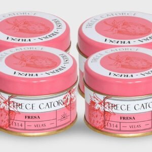 Vela con aroma fresa