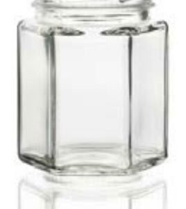 Envase de vidrio hexagonal 80 gr